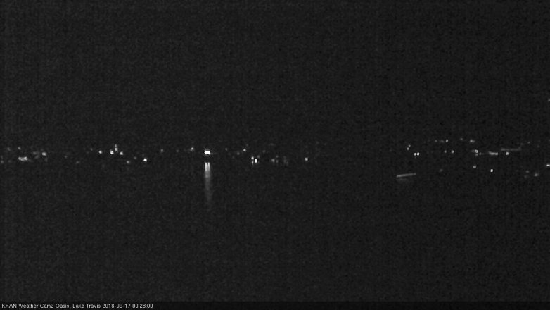 Lake Travis webcam, September 16, 2018 11:30 PM CT