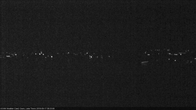 Lake Travis webcam, September 16, 2018 11:35 PM CT