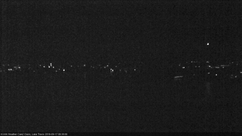 Lake Travis webcam, September 16, 2018 11:40 PM CT