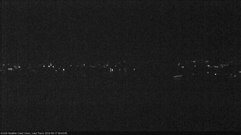 Lake Travis webcam, September 16, 2018 11:45 PM CT