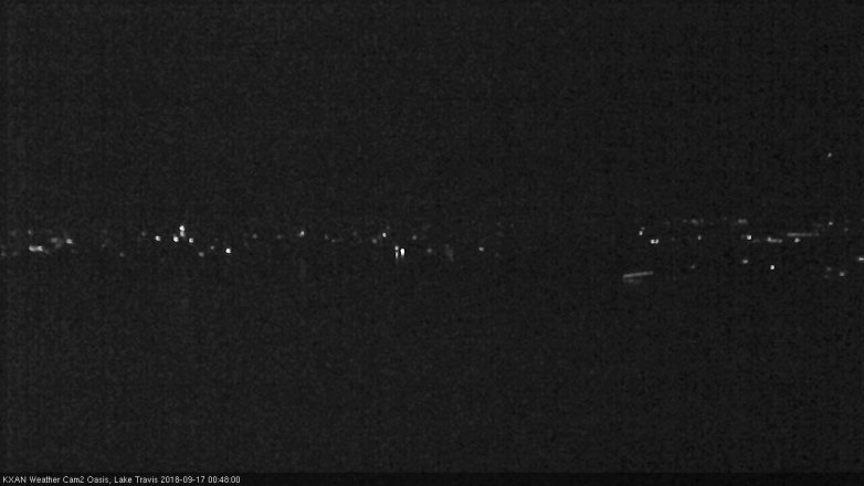 Lake Travis webcam, September 16, 2018 11:50 PM CT