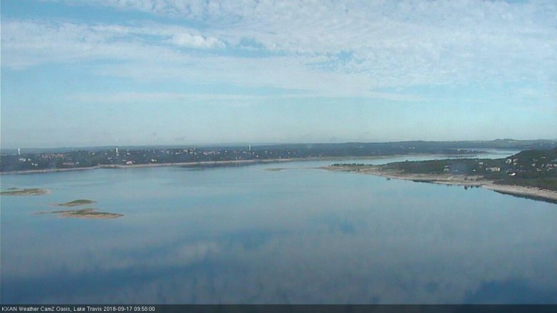 Lake Travis webcam, September 17, 2018 9:00 AM CT