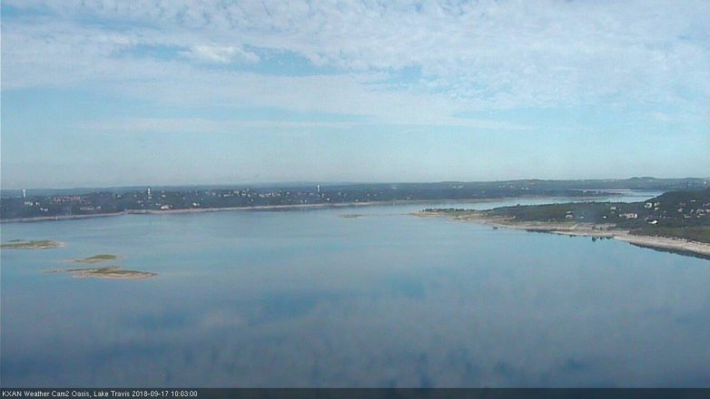 Lake Travis webcam, September 17, 2018 9:05 AM CT