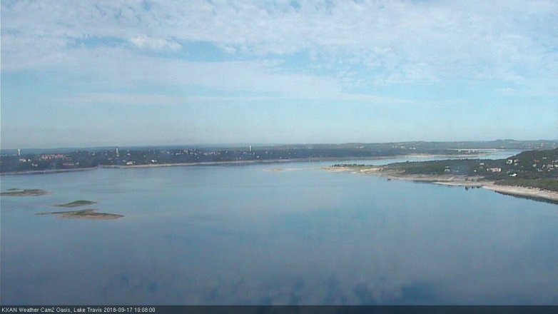 Lake Travis webcam, September 17, 2018 9:10 AM CT