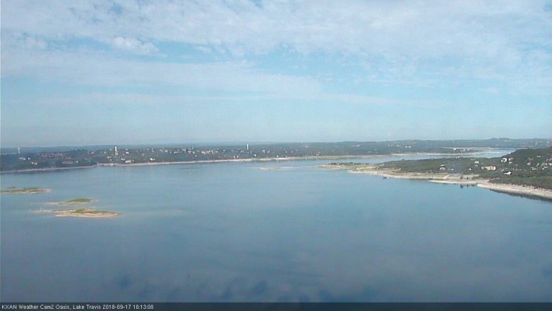 Lake Travis webcam, September 17, 2018 9:15 AM CT