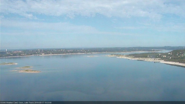 Lake Travis webcam, September 17, 2018 9:25 AM CT