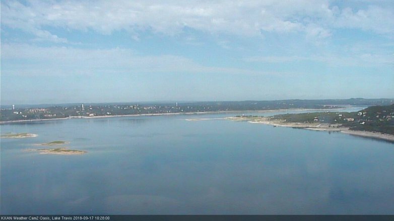 Lake Travis webcam, September 17, 2018 9:30 AM CT