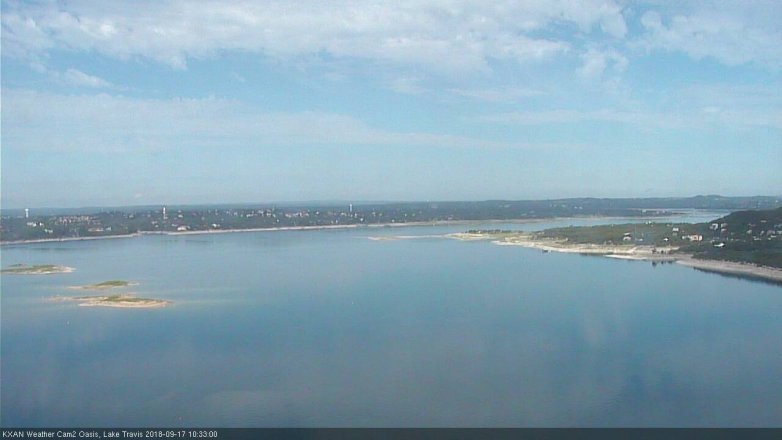 Lake Travis webcam, September 17, 2018 9:35 AM CT
