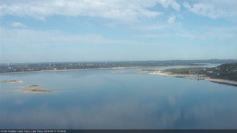 Lake Travis webcam, September 17, 2018 9:40 AM CT