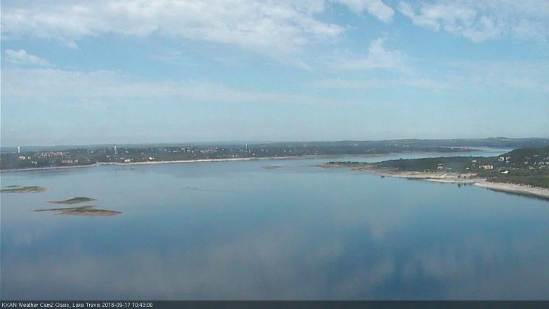 Lake Travis webcam, September 17, 2018 9:45 AM CT