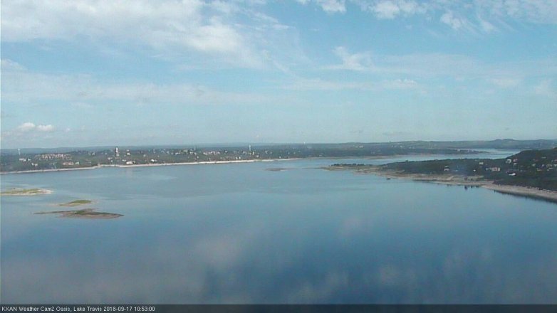 Lake Travis webcam, September 17, 2018 9:55 AM CT