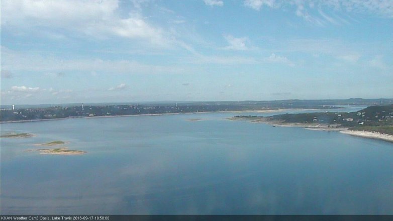 Lake Travis webcam, September 17, 2018 10:00 AM CT