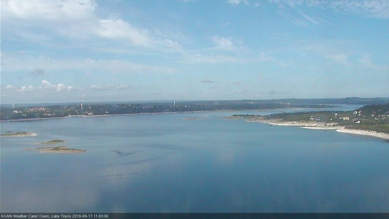 Lake Travis webcam, September 17, 2018 10:05 AM CT