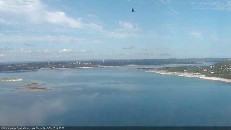 Lake Travis webcam, September 17, 2018 10:10 AM CT