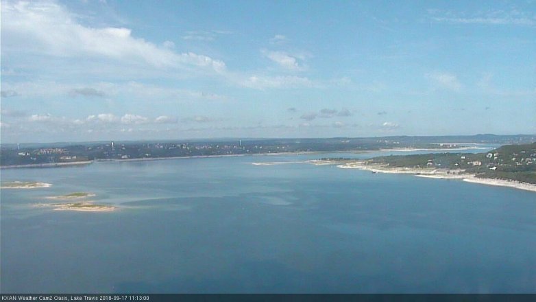 Lake Travis webcam, September 17, 2018 10:15 AM CT