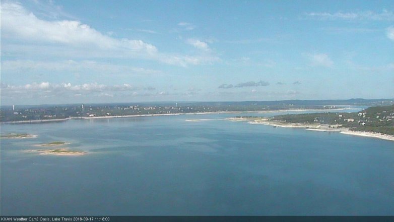 Lake Travis webcam, September 17, 2018 10:20 AM CT