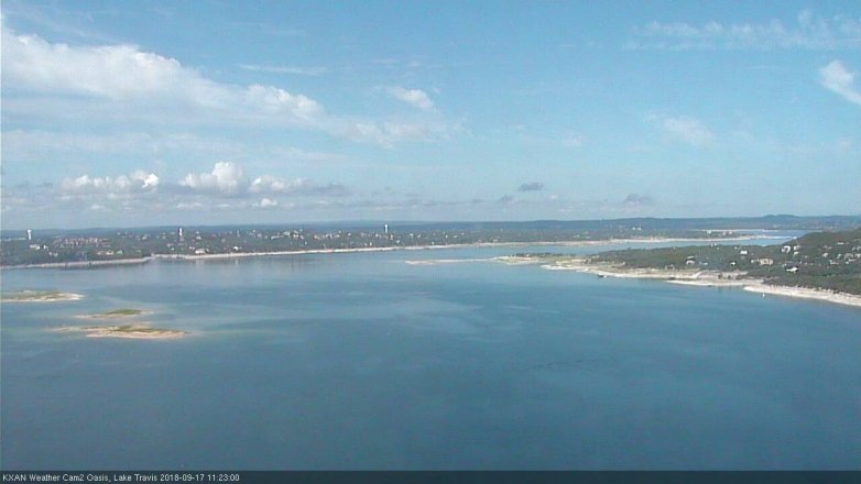Lake Travis webcam, September 17, 2018 10:25 AM CT