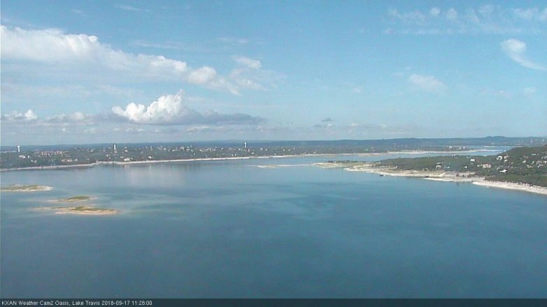 Lake Travis webcam, September 17, 2018 10:30 AM CT