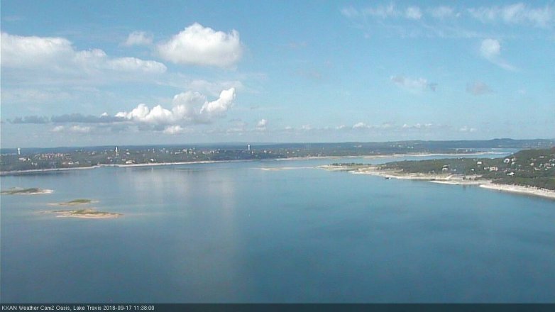 Lake Travis webcam, September 17, 2018 10:40 AM CT