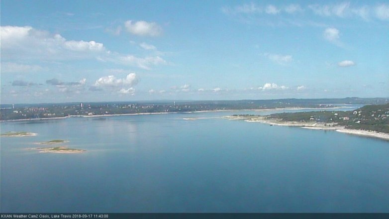Lake Travis webcam, September 17, 2018 10:45 AM CT