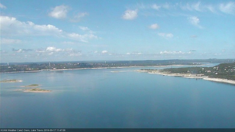 Lake Travis webcam, September 17, 2018 10:50 AM CT