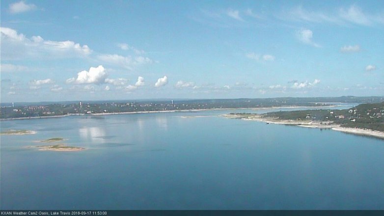 Lake Travis webcam, September 17, 2018 10:55 AM CT