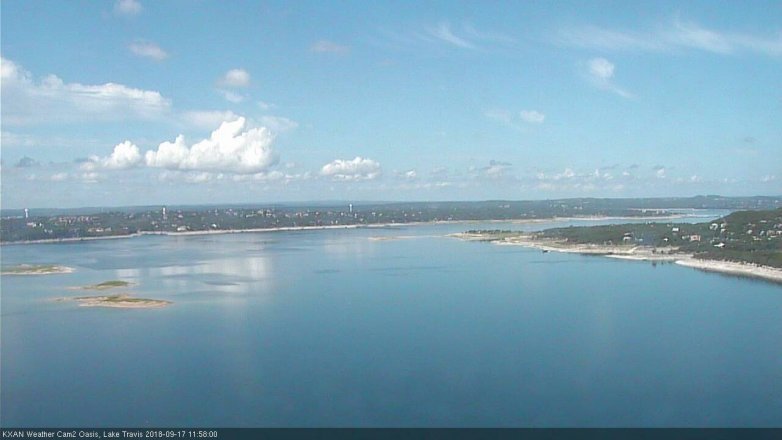 Lake Travis webcam, September 17, 2018 11:00 AM CT