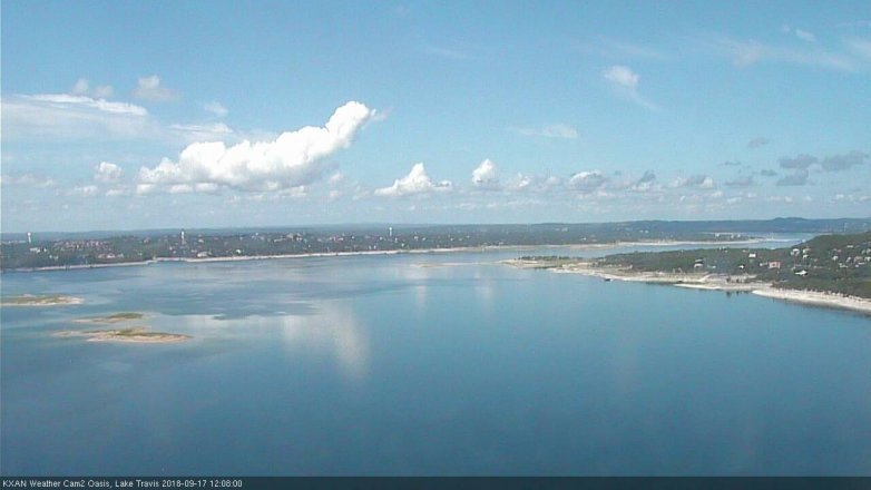 Lake Travis webcam, September 17, 2018 11:10 AM CT
