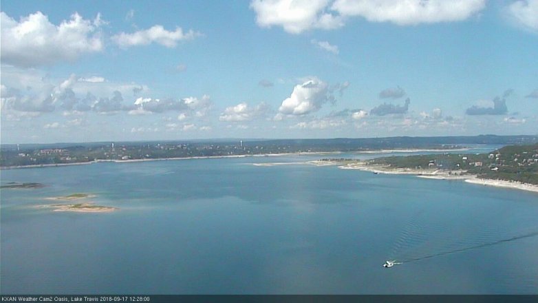 Lake Travis webcam, September 17, 2018 11:30 AM CT