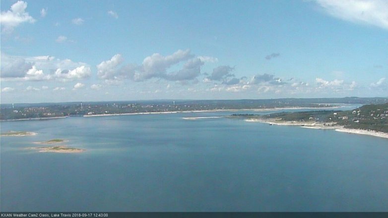 Lake Travis webcam, September 17, 2018 11:45 AM CT