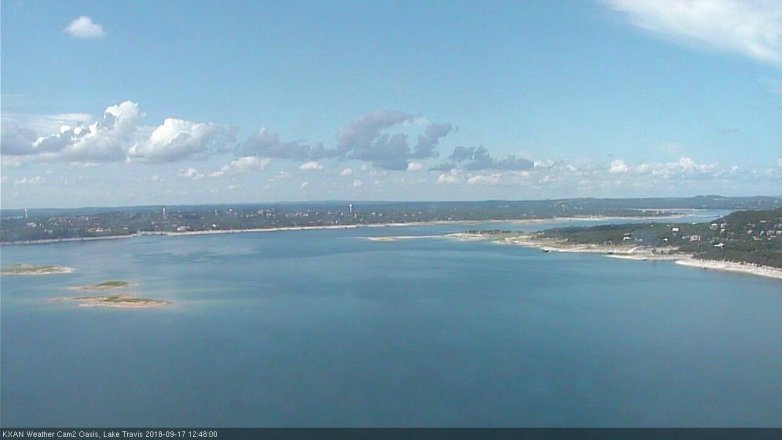 Lake Travis webcam, September 17, 2018 11:50 AM CT