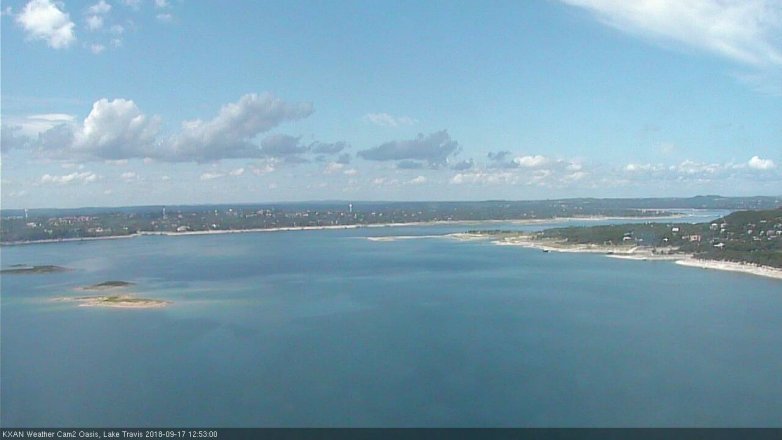 Lake Travis webcam, September 17, 2018 11:55 AM CT
