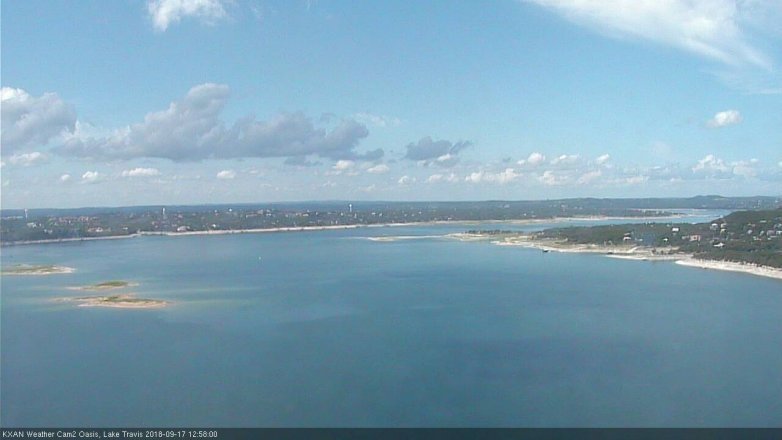 Lake Travis webcam, September 17, 2018 12:00 PM CT