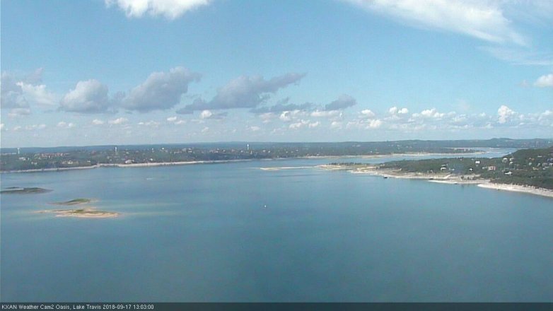 Lake Travis webcam, September 17, 2018 12:05 PM CT