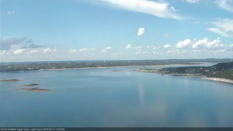 Lake Travis webcam, September 17, 2018 12:30 PM CT