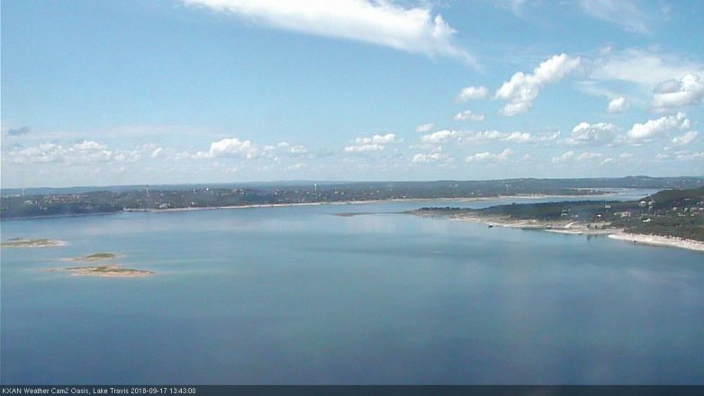 Lake Travis webcam, September 17, 2018 12:45 PM CT