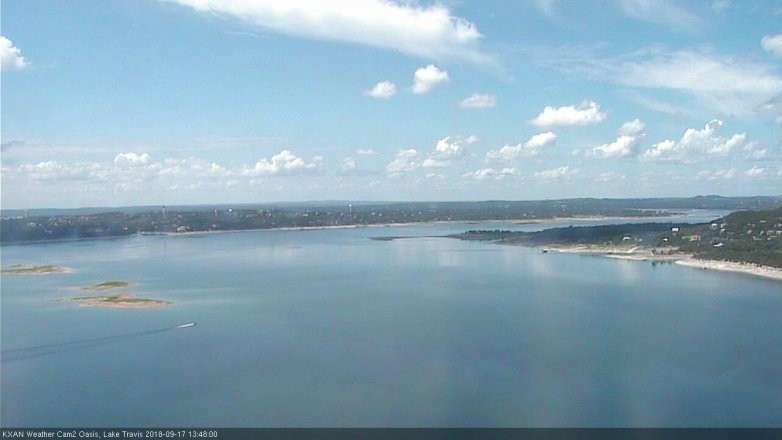 Lake Travis webcam, September 17, 2018 12:50 PM CT