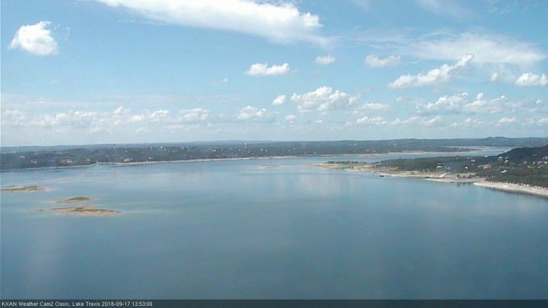 Lake Travis webcam, September 17, 2018 12:55 PM CT
