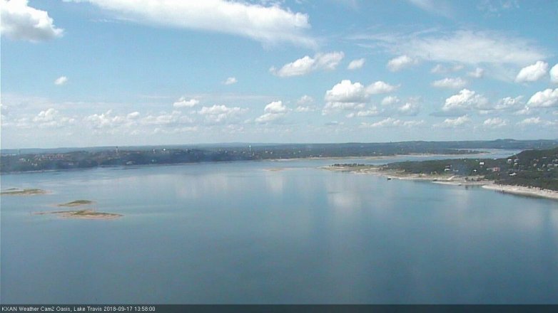 Lake Travis webcam, September 17, 2018 1:00 PM CT