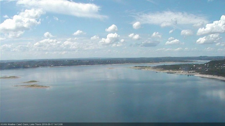 Lake Travis webcam, September 17, 2018 1:15 PM CT