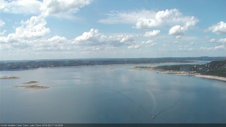Lake Travis webcam, September 17, 2018 1:30 PM CT