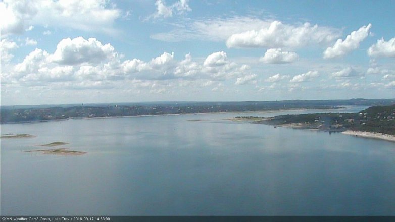 Lake Travis webcam, September 17, 2018 1:35 PM CT