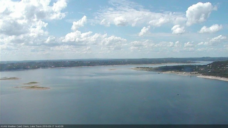 Lake Travis webcam, September 17, 2018 1:45 PM CT