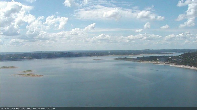 Lake Travis webcam, September 17, 2018 1:55 PM CT