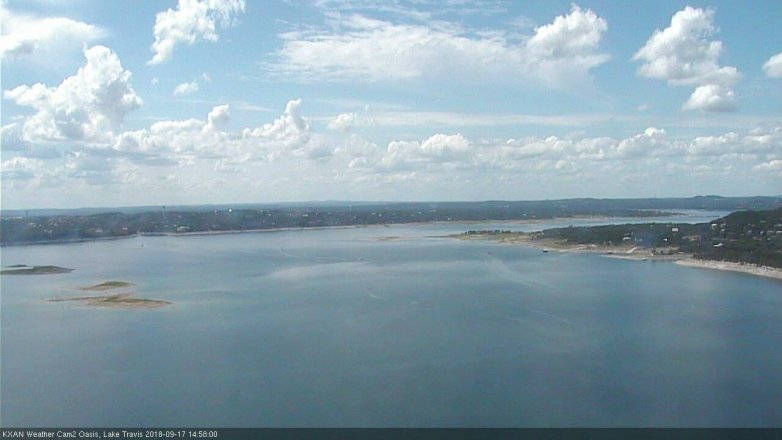 Lake Travis webcam, September 17, 2018 2:00 PM CT