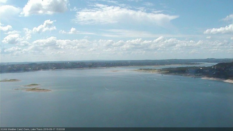 Lake Travis webcam, September 17, 2018 2:05 PM CT