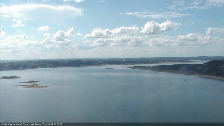 Lake Travis webcam, September 17, 2018 3:00 PM CT