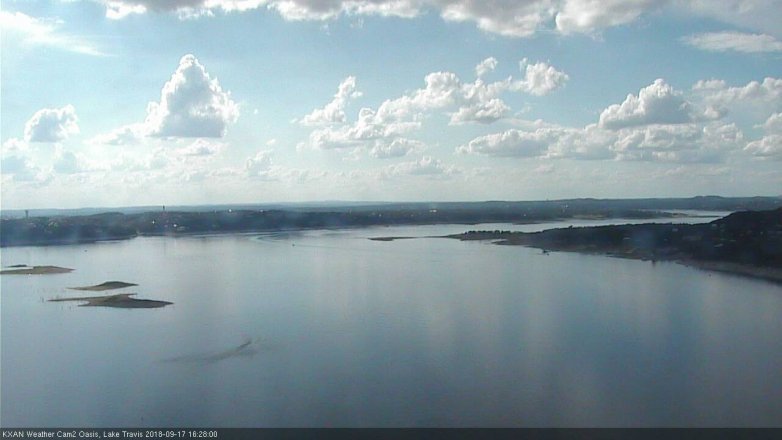 Lake Travis webcam, September 17, 2018 3:30 PM CT
