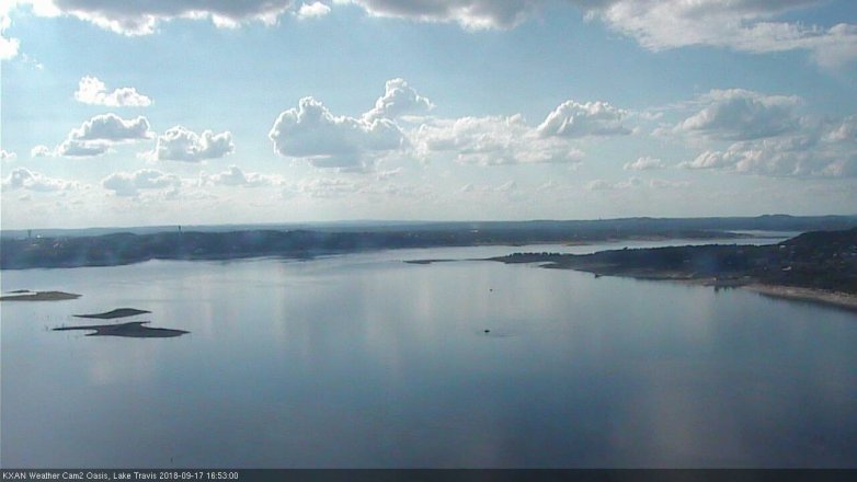 Lake Travis webcam, September 17, 2018 3:55 PM CT