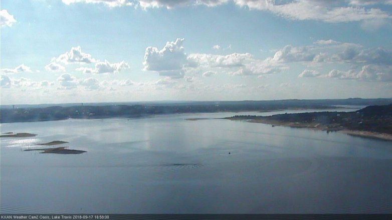 Lake Travis webcam, September 17, 2018 4:00 PM CT